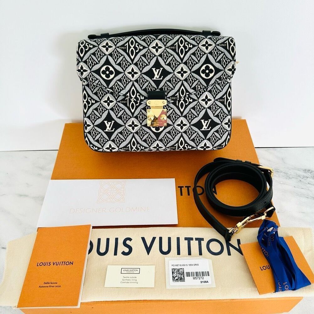Louis Vuitton Black and White Monogram Crossbody Bag